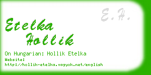 etelka hollik business card